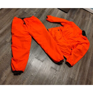 CAMO RIDGE Orange Reversible Cargo Pockets snow Pants size L and Jacket size XL